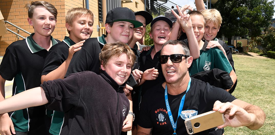 Brad Fittler was a popular figure at Jindabyne Central School.