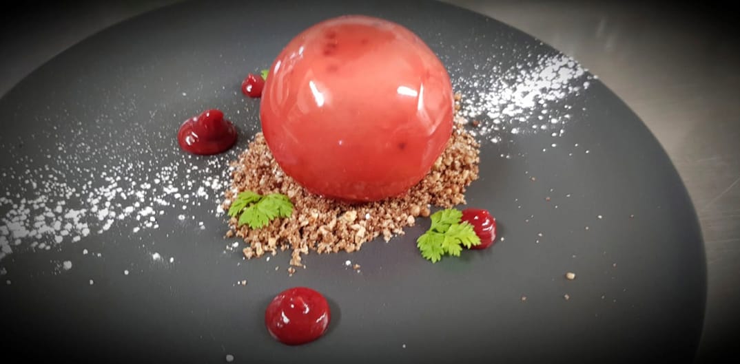 A delicious looking dessert.