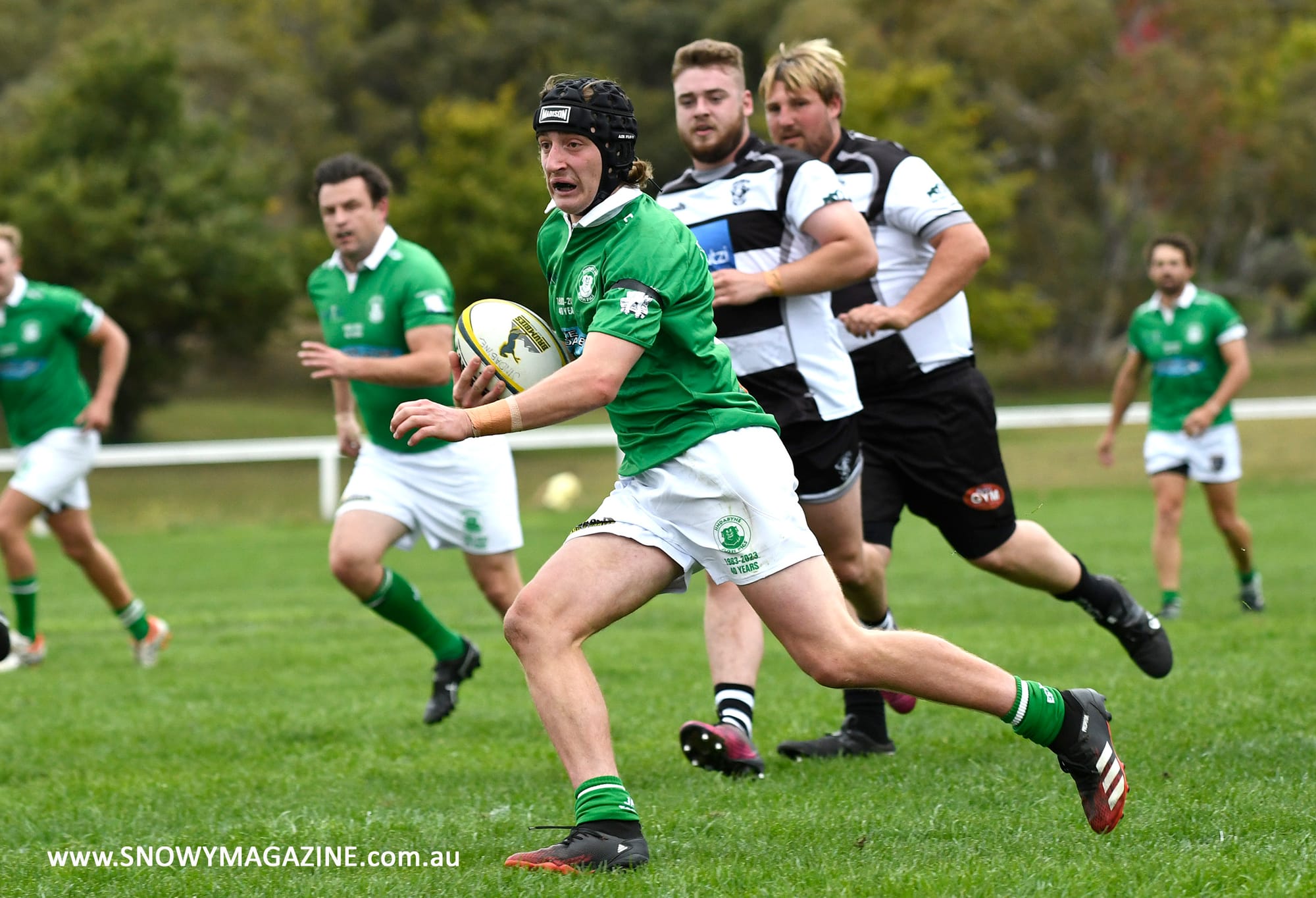 Ethan Crawford makes a break.