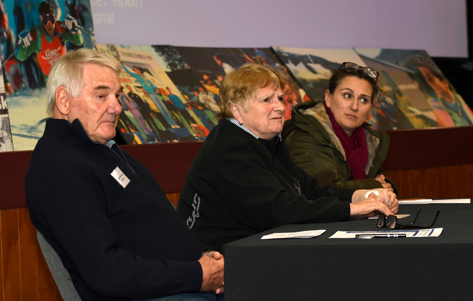 Alan Frederick (Thredbo), Wendy McGee (Mt Buller) and Nyree Fiddes (Falls Creek) talk about attracting and retaining volunteer staff at the museums.