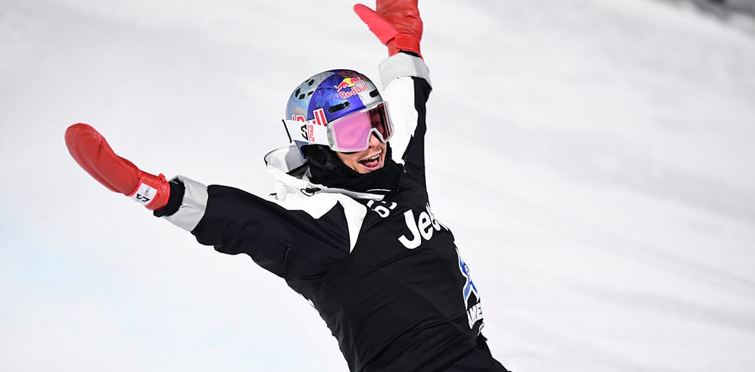 Scotty James claims a silver medal.