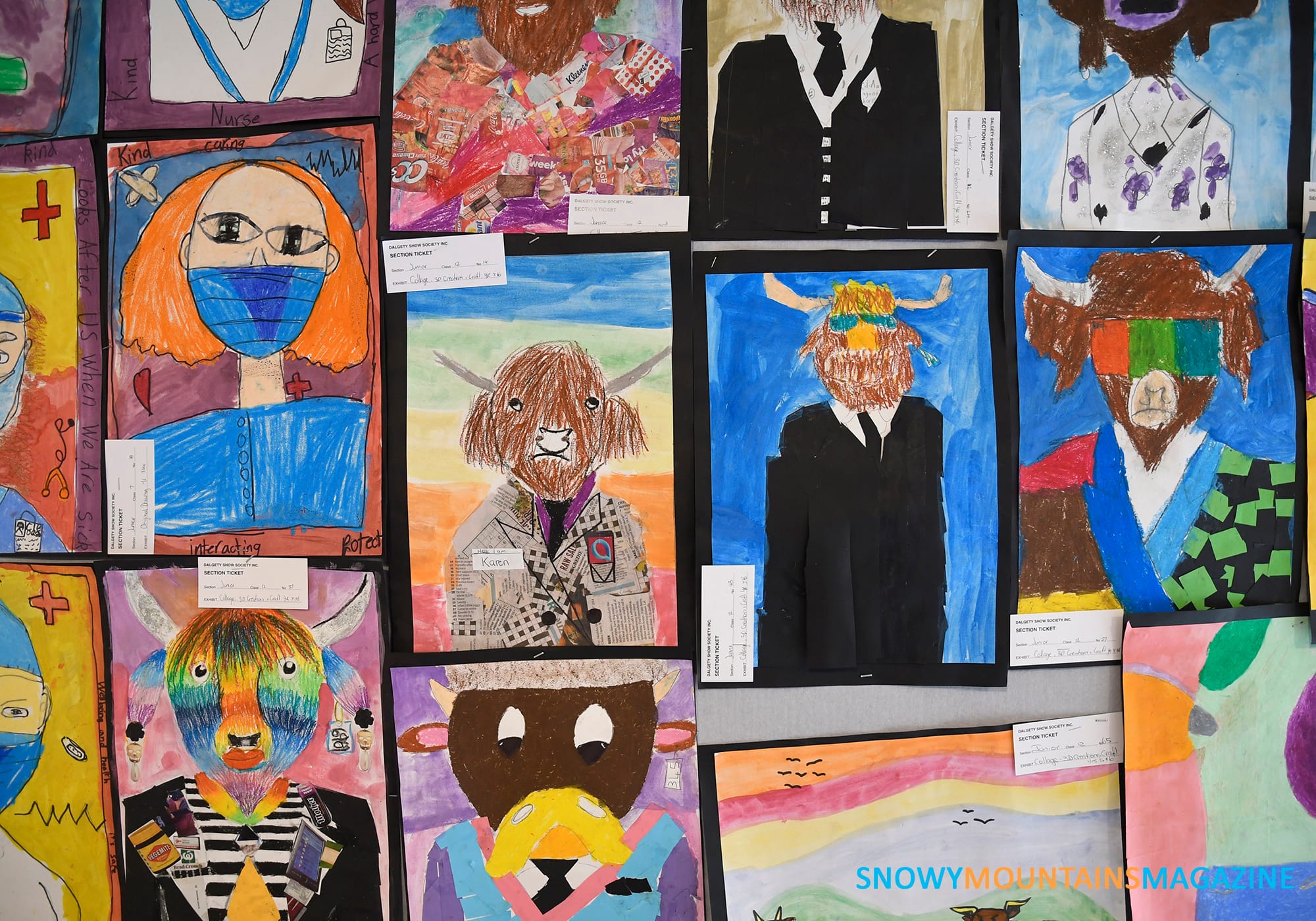 The kids artist creations on display.