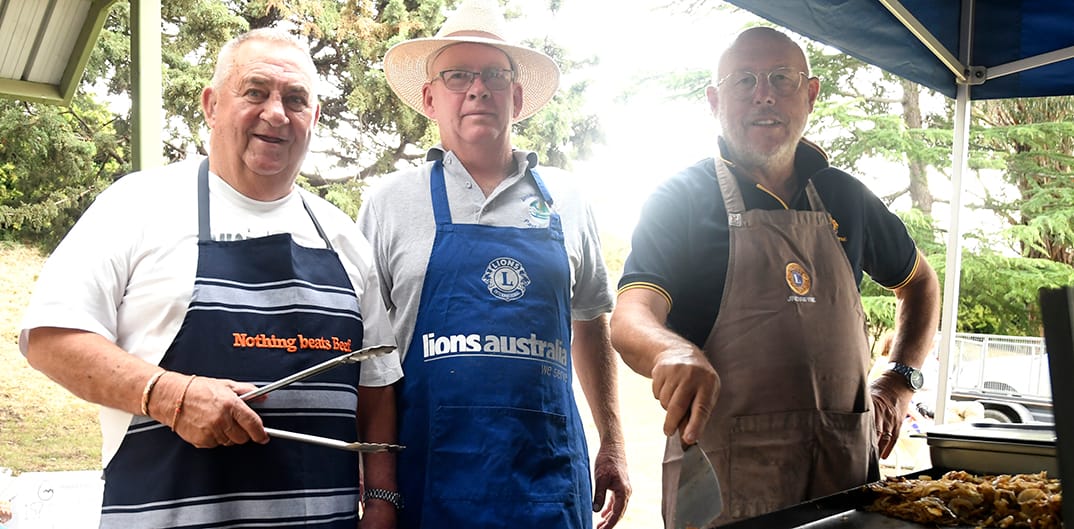 The Lions Club chefs on BBQ duties.