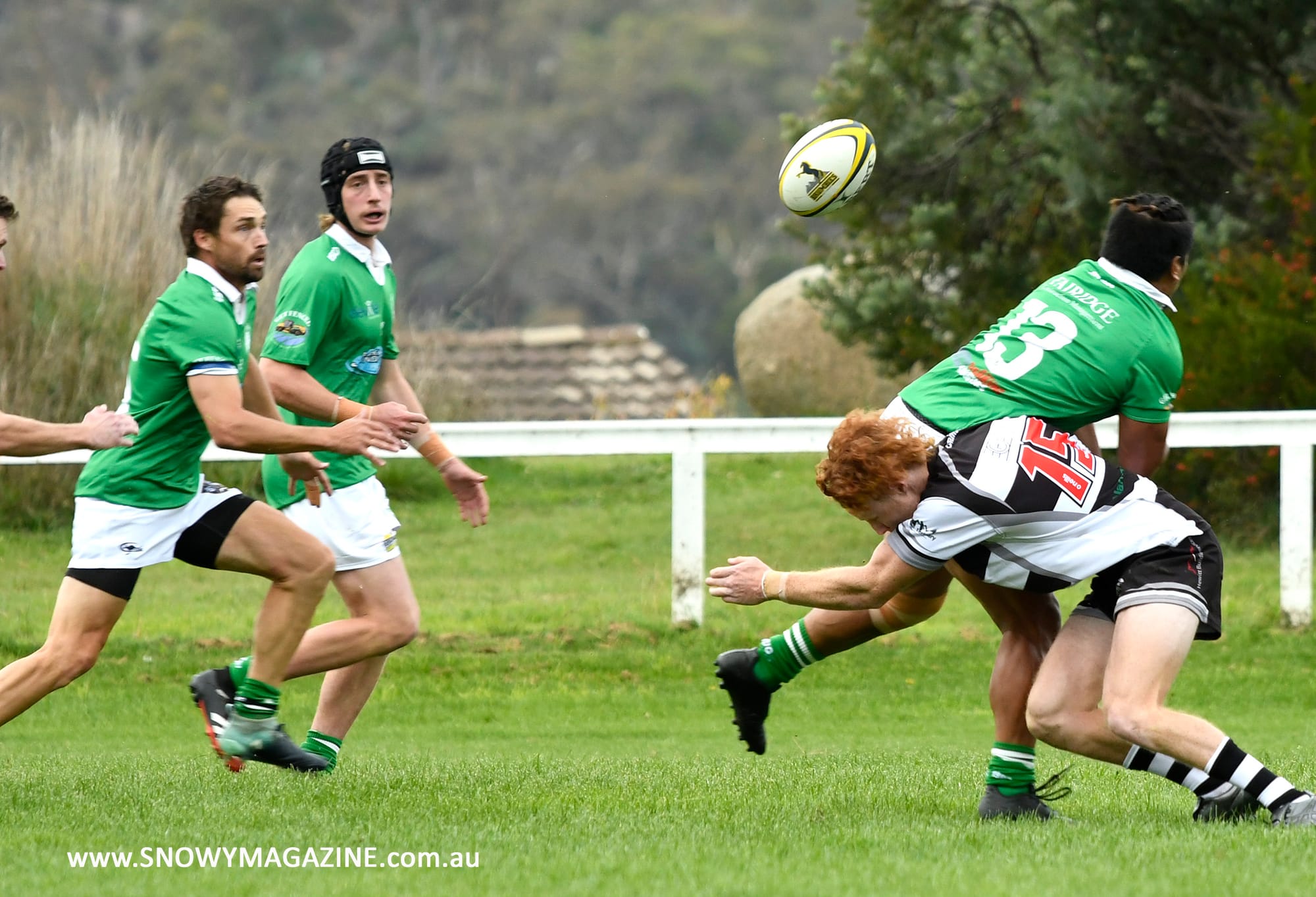 Tui Samoa offloads for Matt Caldwell to score.