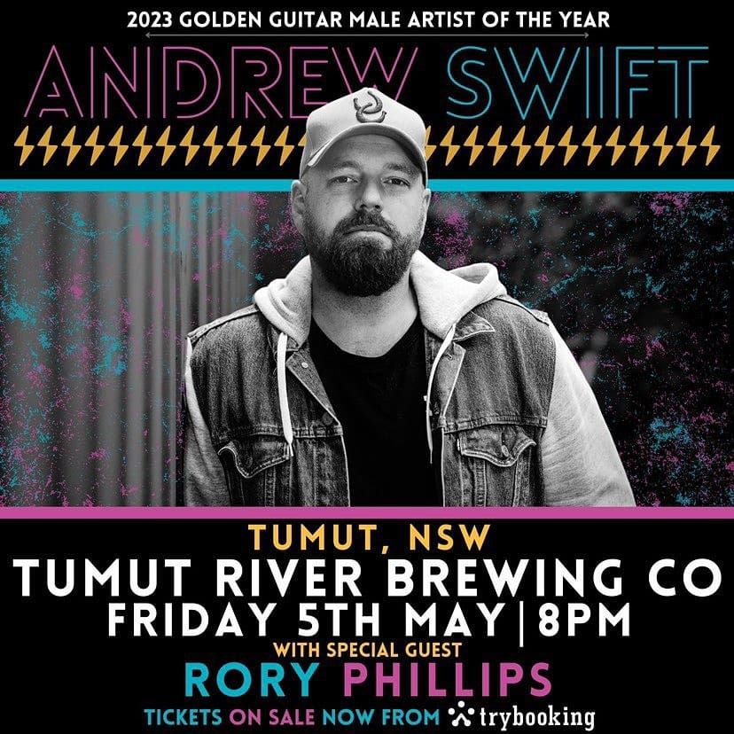 Tumut River Brewing Co - Live Music Andrew Swift & Band + Rory Phillips Post feature image