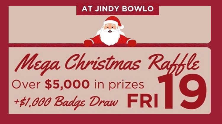 Jindy Bowlo - Mega Christmas Raffle Post feature image