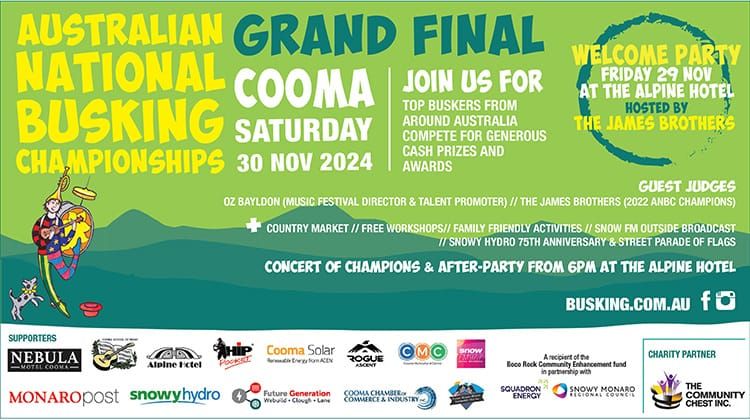 Australian National Busking Championships in Cooma Post feature image