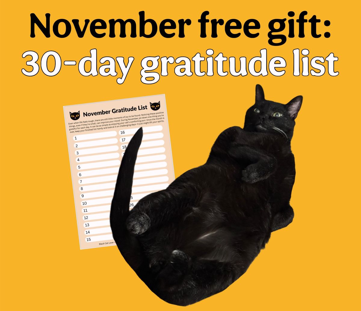 November free gift: 30-day gratitude list