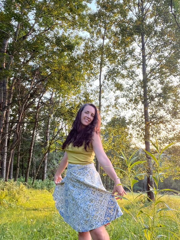 Sew: a needle pulling thread