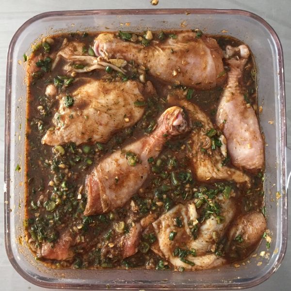 Jerk Chicken with Rice and Peas