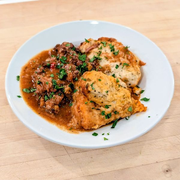 Hungarian Beef Stew with Dumplings