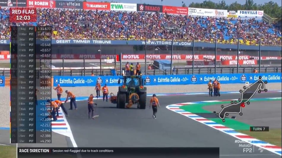 Assen : Drapeau rouge en FP2 MotoGP