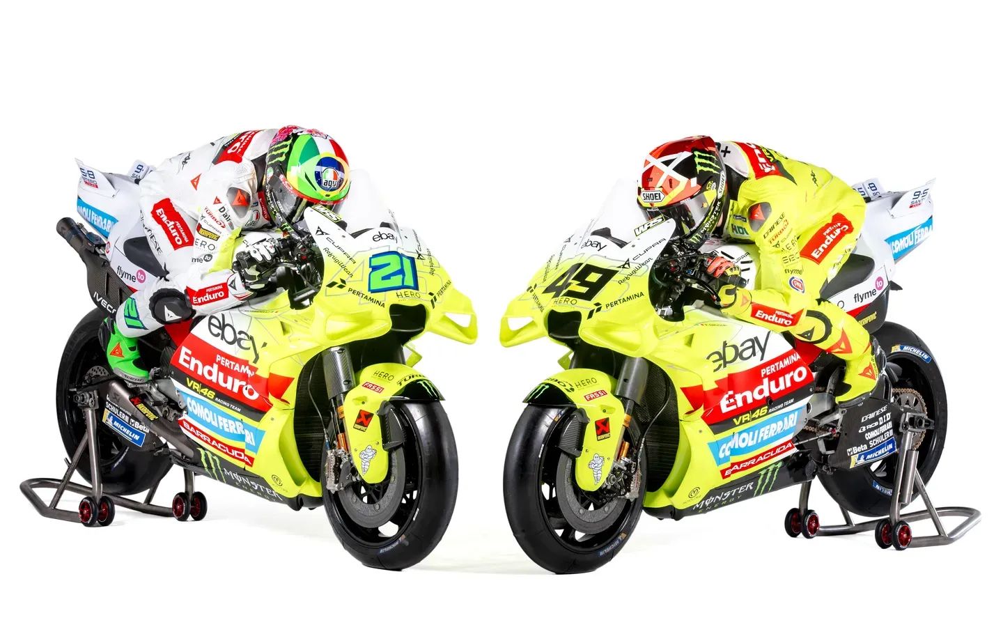 Jaune fluo : découvrez la Ducati VR46 version 2025 !