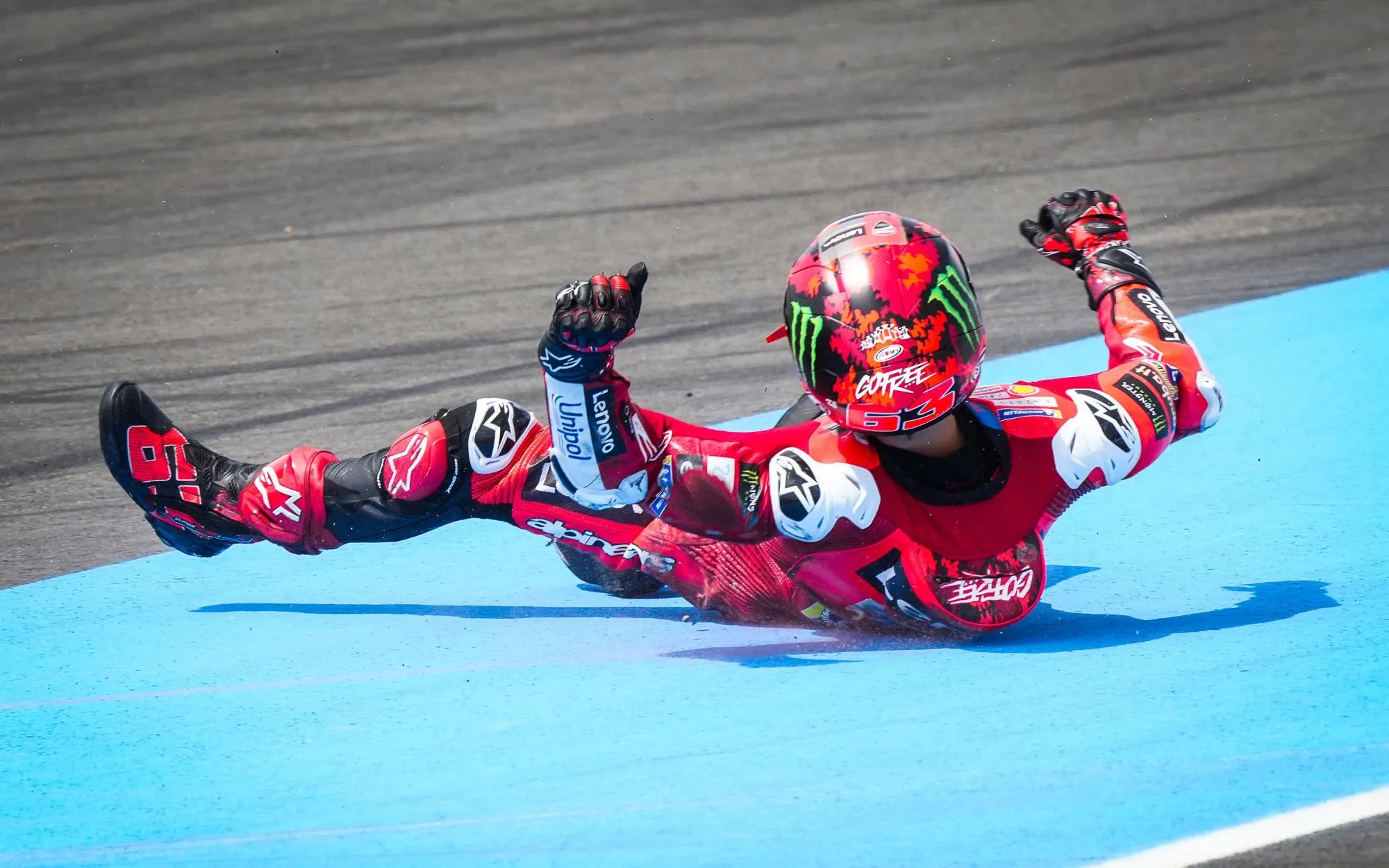 « Je n'ai rien fait de fou » : Bagnaia faute pour la première fois de l'année au Mans