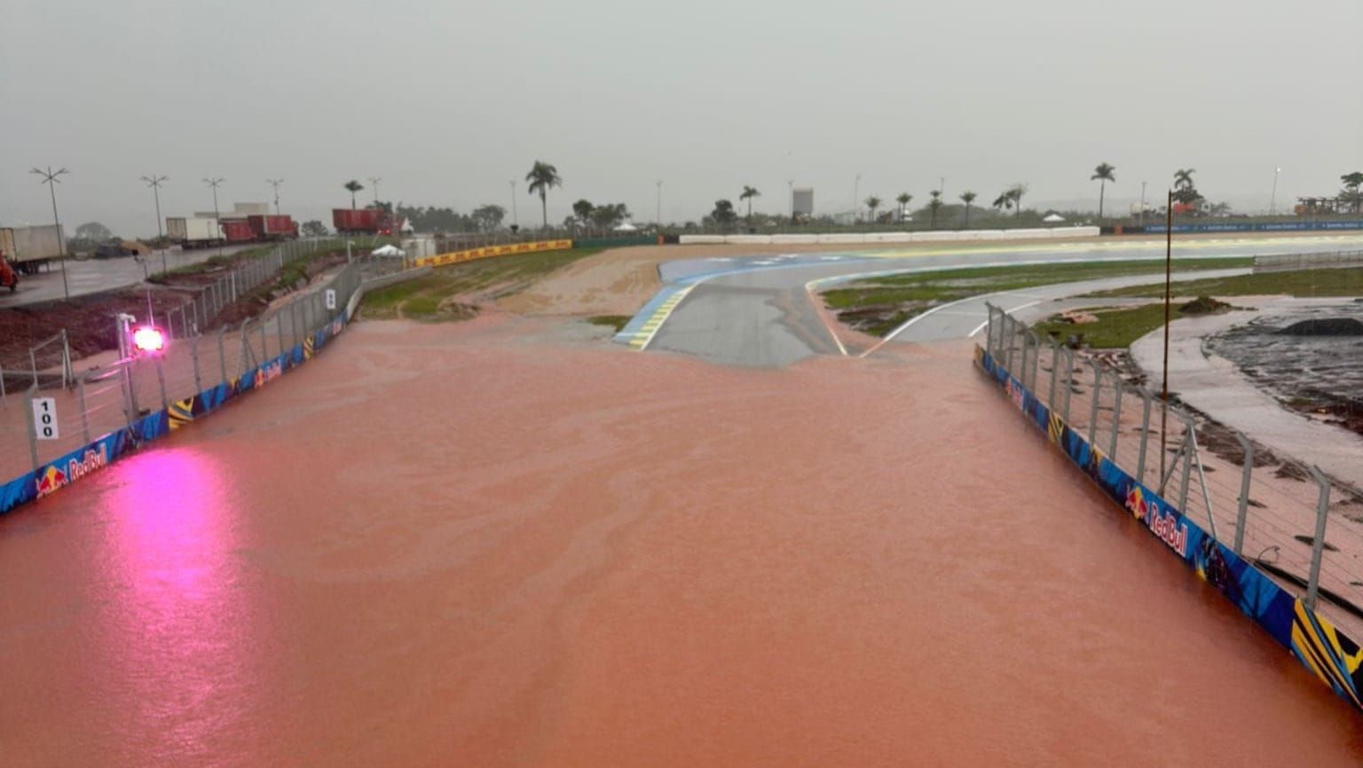 Le circuit de Goiânia sous l'eau avant le GP du Brésil