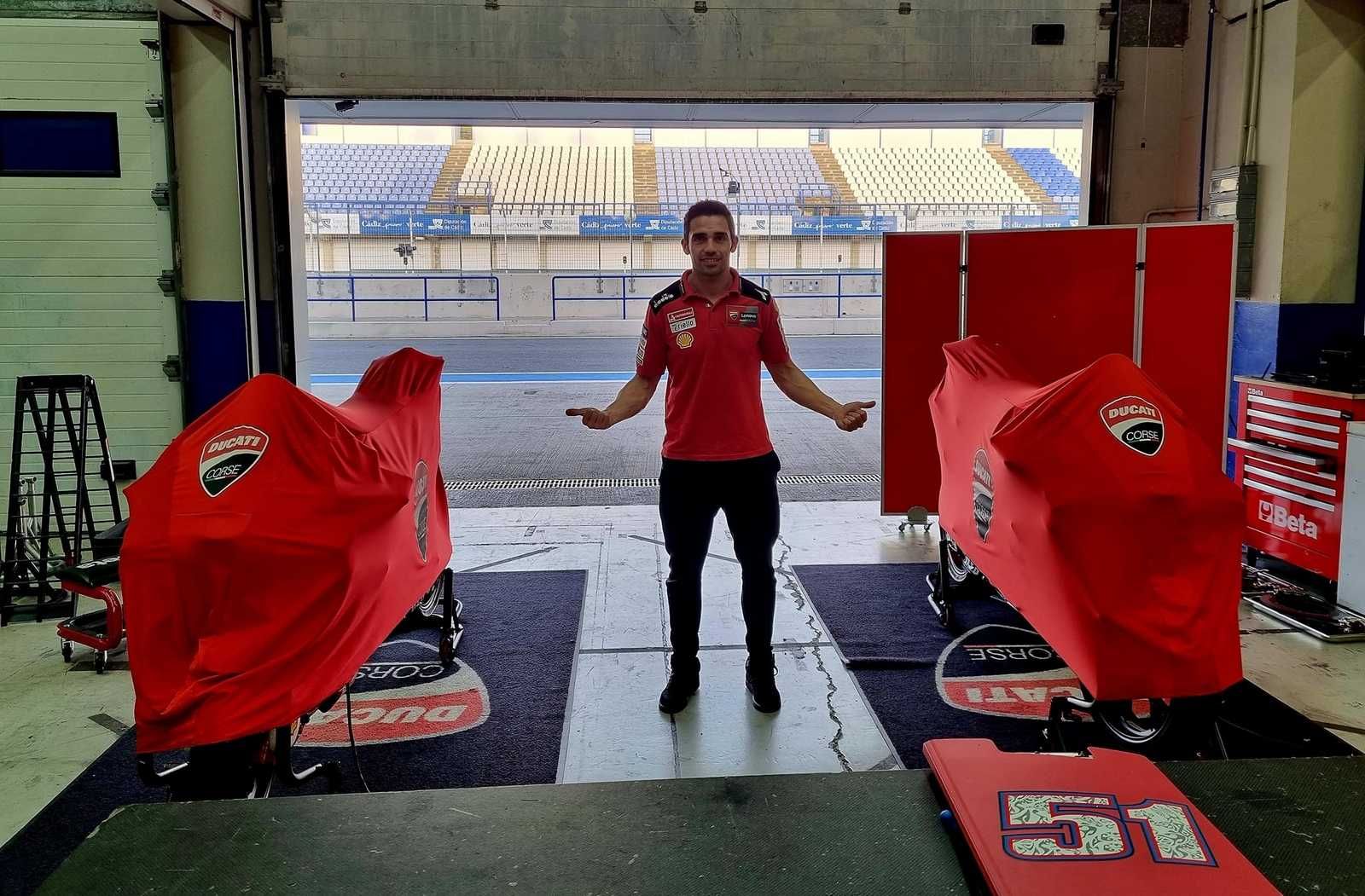 La Ducati GP23 en piste à Jerez