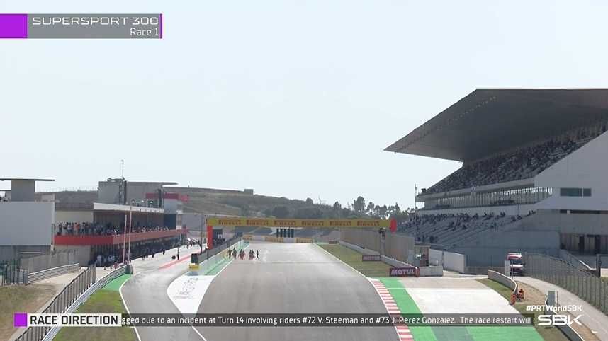 Portimao : Un accrochage suspend la Course 1 Supersport 300