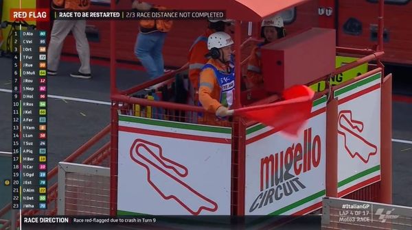 Drapeau rouge au Mugello