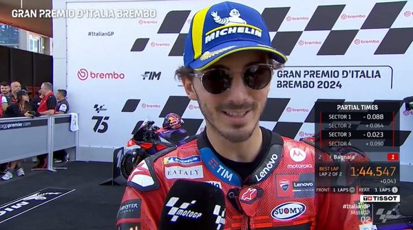 Bagnaia tacle les Stewards au Mugello