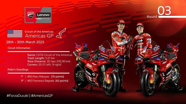 Ducati à Austin : Marquez pour gagner, Bagnaia pour faire mieux qu'en Argentine