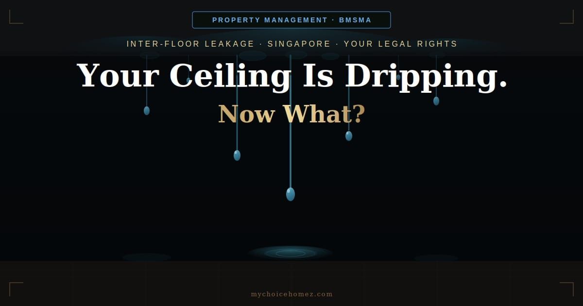 Inter-Floor Leakage in Singapore — Fix It With Your Neighbour First. STB Is the Last Resort.