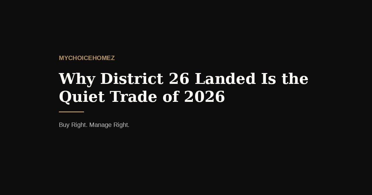 Why District 26 Landed Is the Quiet Trade of 2026