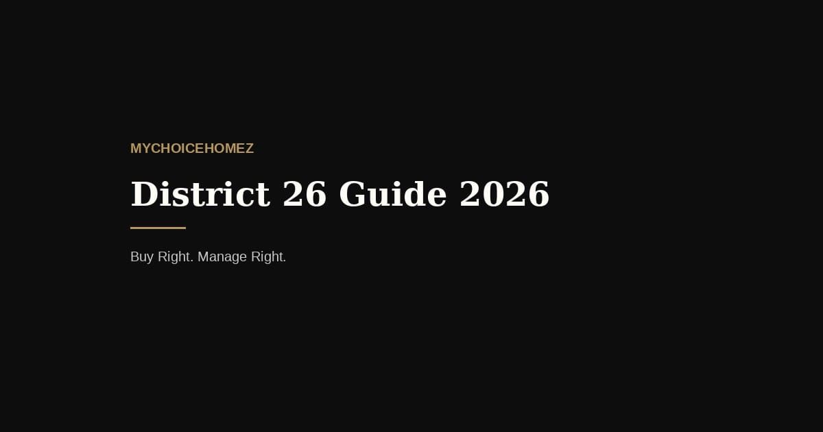 District 26 Guide 2026 — mychoicehomez.com property analysis