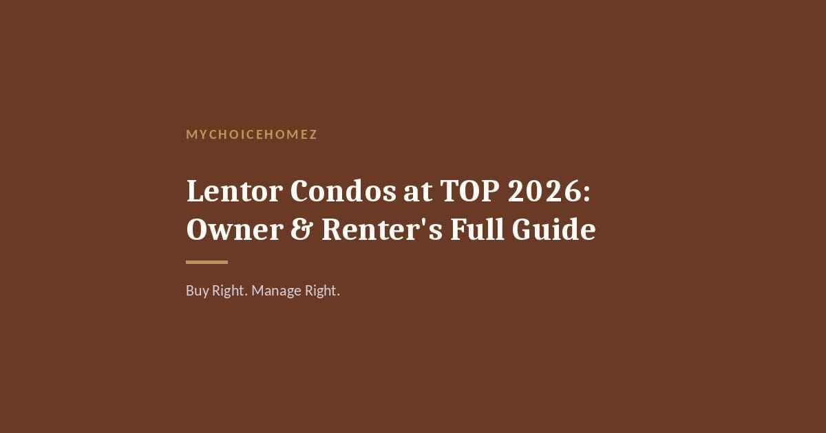 Cover graphic for 'Lentor Condos at TOP 2026: Owner & Renter's Full Guide' — MyChoiceHomez