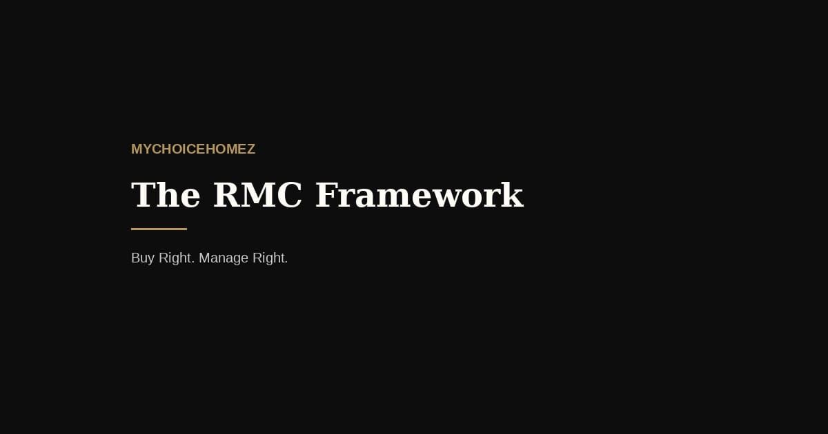 The RMC Framework — mychoicehomez.com property analysis