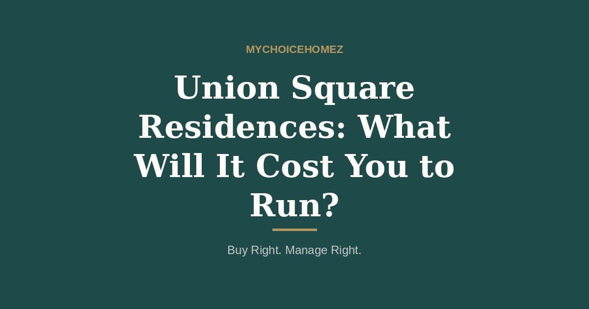 Union Square Residences mixed-use development strata governance structure