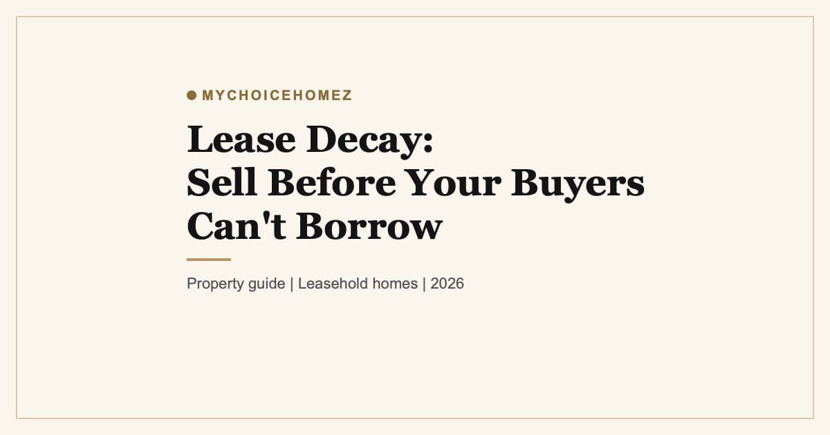 Cover graphic for the article 'Lease Decay: Sell Before Your Buyers Can't Borrow' | MyChoiceHomez