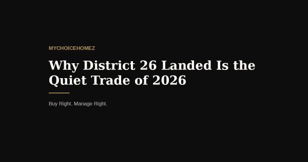Why District 26 Landed Is the Quiet Trade of 2026 — And the Window Is Closing