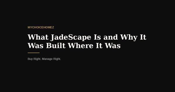 What JadeScape Is and Why It Was Built Where It Was