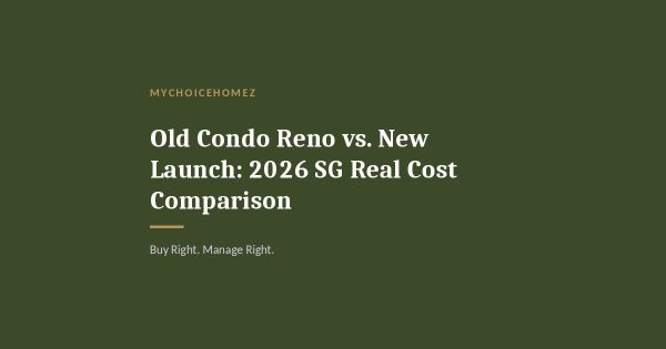 Old Condo Reno vs. New Launch: 2026 SG Real Cost Comparison