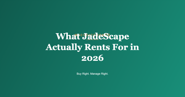 What JadeScape Actually Rents For in 2026