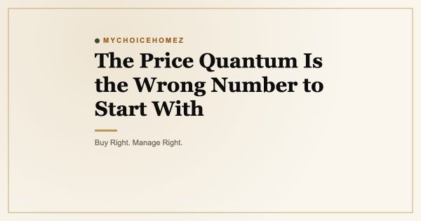 The Price Quantum Is the Wrong Number to Start With