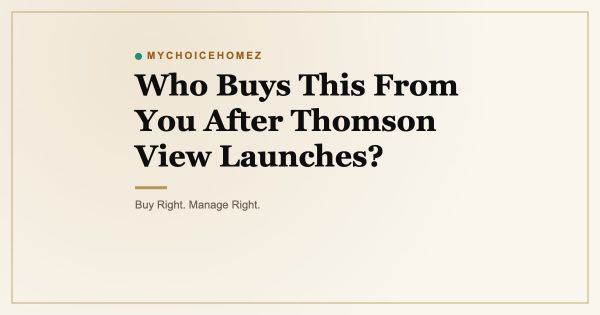 Who Buys This From You After Thomson View Launches?