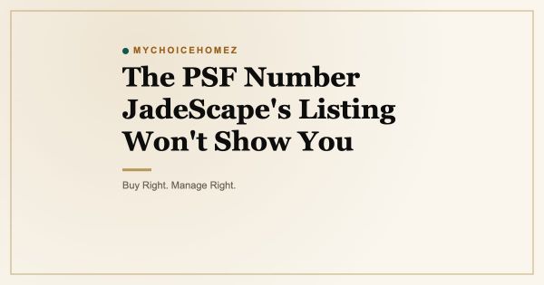 The PSF Number JadeScape's Listing Won't Show You
