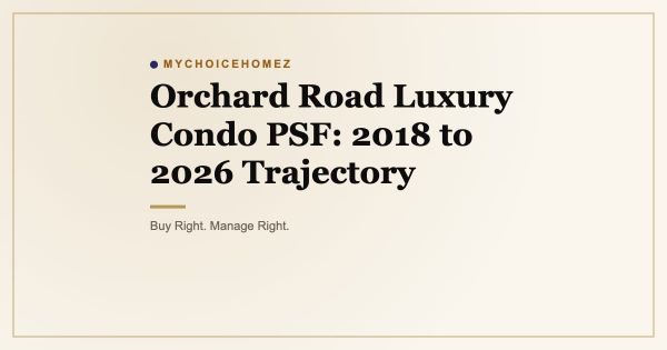 Orchard Road Luxury Condo PSF: 2018 to 2026 Trajectory