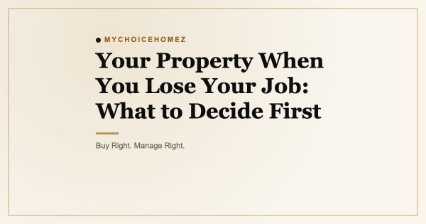 Your Property When You Lose Your Job: What to Decide First