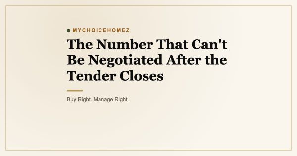 The Number That Can't Be Negotiated After the Tender Closes