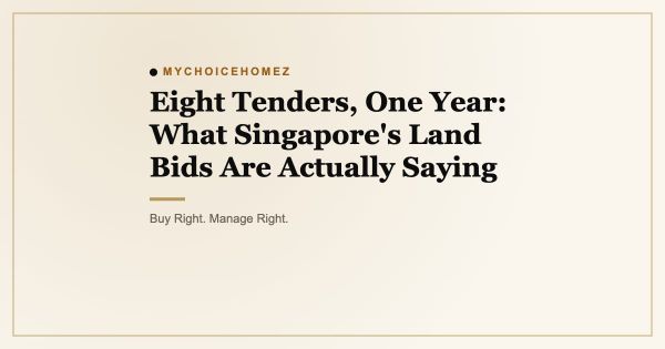 Eight Tenders, One Year: What Singapore's Land Bids Are Actually Saying