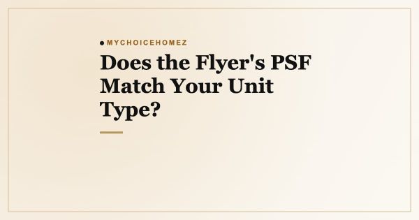 Does the Flyer's PSF Match Your Unit Type?