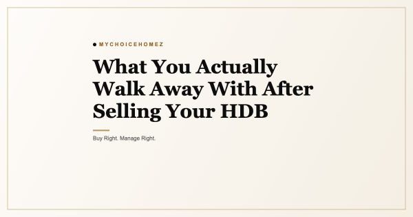 What You Actually Walk Away With After Selling Your HDB