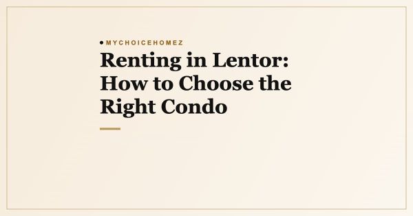 Renting in Lentor: How to Choose the Right Condo