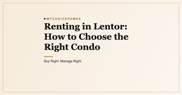 Renting in Lentor: How to Choose the Right Condo