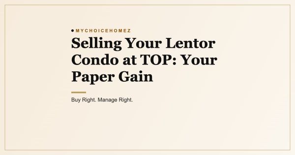 Selling Your Lentor Condo at TOP: Your Paper Gain