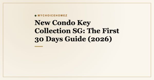 New Condo Key Collection SG: The First 30 Days Guide (2026)