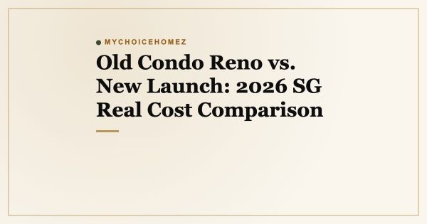 Old Condo Reno vs. New Launch: 2026 SG Real Cost Comparison
