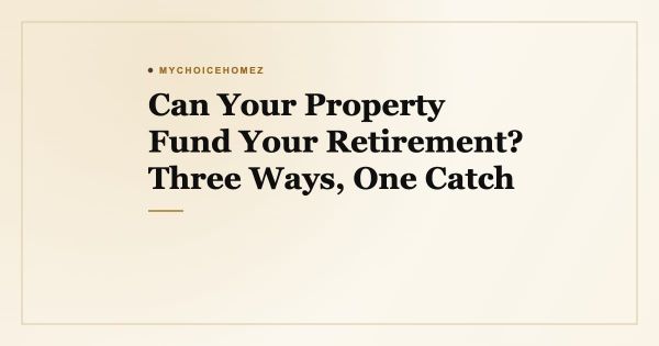 Can Your Property Fund Your Retirement? Three Ways, One Catch